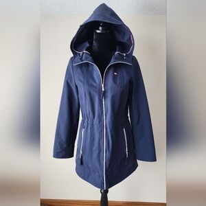 Tommy Hilfiger Women's Water Resistant Blue Coat Size XXS.